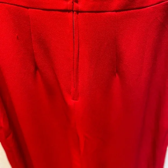 NWOT Crystal Sky Red One Shoulder Cutout Flared Leg Jumpsuit Size Medium - Picture 8 of 9